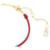 Snake Bracelet Crystal Pearl, Mixed Cuts, Year of the Snake, Red, Gold-Tone Plated Snake Bracelet Crystal Pearl, Mixed Cuts, Year of the Snake, Red, Gold-Tone Plated