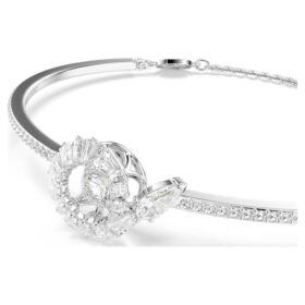 Snake Bracelet Mixed Cuts, Year of the Snake, White, Rhodium Plated