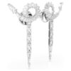Snake Drop Earrings Mixed Cuts, Year of the Snake, White, Rhodium Plated