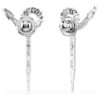 Snake Drop Earrings Mixed Cuts, Year of the Snake, White, Rhodium Plated