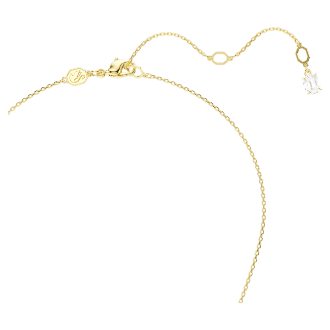 Snake Pendant Crystal Pearl, Mixed Cuts, Year of the Snake, White, Gold-Tone Plated Snake Pendant Crystal Pearl, Mixed Cuts, Year of the Snake, White, Gold-Tone Plated