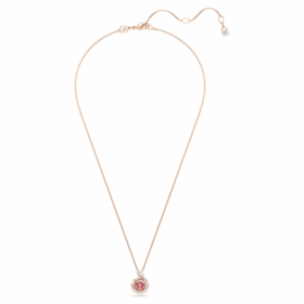 Snake Pendant Mixed Cuts, Year of the Snake, Red, Rose Gold-Tone Plated Snake Pendant Mixed Cuts, Year of the Snake, Red, Rose Gold-Tone Plated