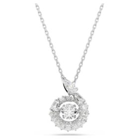 Snake Pendant Mixed Cuts, Year of the Snake, White, Rhodium Plated Snake Pendant Mixed Cuts, Year of the Snake, White, Rhodium Plated