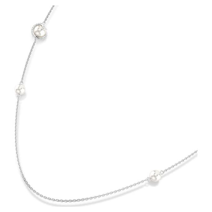 Snake Strandage Crystal Pearl, Mixed Cuts, Year of the Snake, White, Rhodium Plated Snake Strandage Crystal Pearl, Mixed Cuts, Year of the Snake, White, Rhodium Plated
