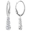 Stilla Attract Hoop Earrings Round Cut, White, Rhodium Plated
