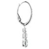 Stilla Attract Hoop Earrings Round Cut, White, Rhodium Plated