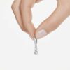 Stilla Attract Hoop Earrings Round Cut, White, Rhodium Plated