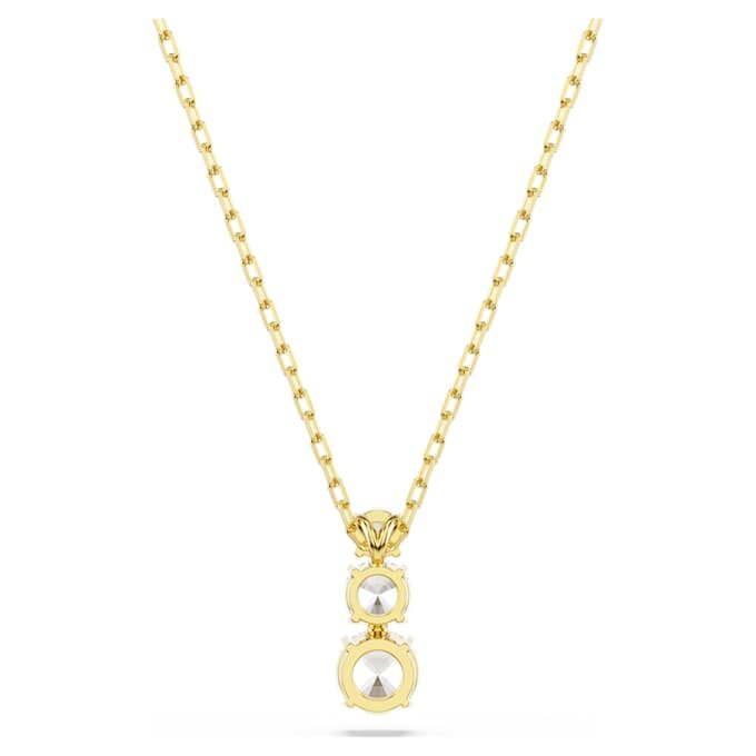 Stilla Attract Pendant Round Cut, White, Gold-Tone Plated Stilla Attract Pendant Round Cut, White, Gold-Tone Plated