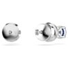 Stilla Attract Stud Earrings Round Cut, Blue, Rhodium Plated
