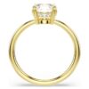 Stilla Cocktail Ring Round Cut, White, Gold-Tone Plated
