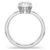 Stilla Cocktail Ring Round Cut, White, Silver-Tone Finish