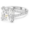 Stilla Cocktail Ring Square Cut, Pavé, White, Rhodium Plated Stilla Cocktail Ring Square Cut, Pavé, White, Rhodium Plated
