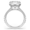 Stilla Cocktail Ring Square Cut, Pavé, White, Rhodium Plated Stilla Cocktail Ring Square Cut, Pavé, White, Rhodium Plated