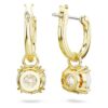 Stilla Drop Earrings Round Cut, White, Gold-Tone Plated Stilla Drop Earrings Round Cut, White, Gold-Tone Plated