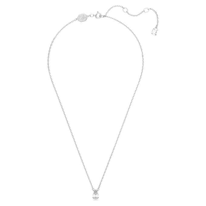 Stilla Pendant Pear Cut, White, Rhodium Plated Stilla Pendant Pear Cut, White, Rhodium Plated