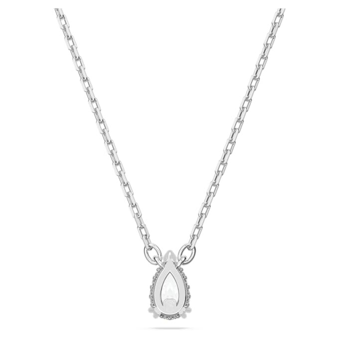 Stilla Pendant Pear Cut, White, Rhodium Plated Stilla Pendant Pear Cut, White, Rhodium Plated