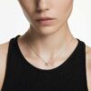 Stilla Pendant Round Cut, White, Rhodium Plated Stilla Pendant Round Cut, White, Rhodium Plated