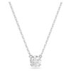 Stilla Pendant Round Cut, White, Rhodium Plated Stilla Pendant Round Cut, White, Rhodium Plated