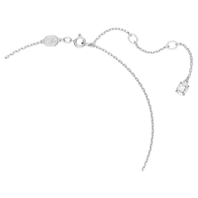 Stilla Pendant Round Cut, White, Rhodium Plated Stilla Pendant Round Cut, White, Rhodium Plated