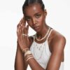 Stilla Ring Set (2), Round Cut, White, Gold-Tone Plated Stilla Ring Set (2), Round Cut, White, Gold-Tone Plated