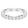 Stilla Ring Set (2), Round Cut, White, Rhodium Plated