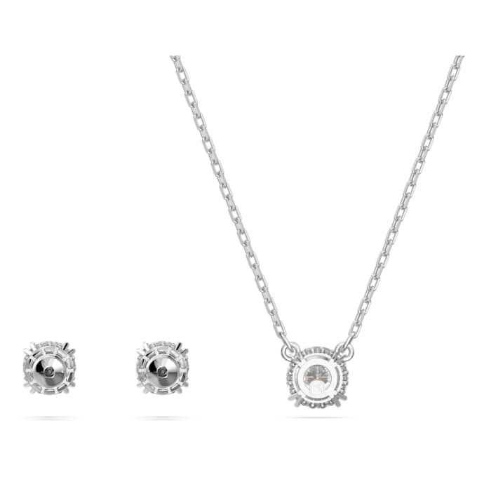 Stilla Set Round Cut, White, Rhodium Plated Stilla Set Round Cut, White, Rhodium Plated