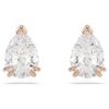 Stilla Stud Earrings Pear Cut, White, Rose Gold-Tone Plated Stilla Stud Earrings Pear Cut, White, Rose Gold-Tone Plated