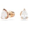 Stilla Stud Earrings Pear Cut, White, Rose Gold-Tone Plated Stilla Stud Earrings Pear Cut, White, Rose Gold-Tone Plated