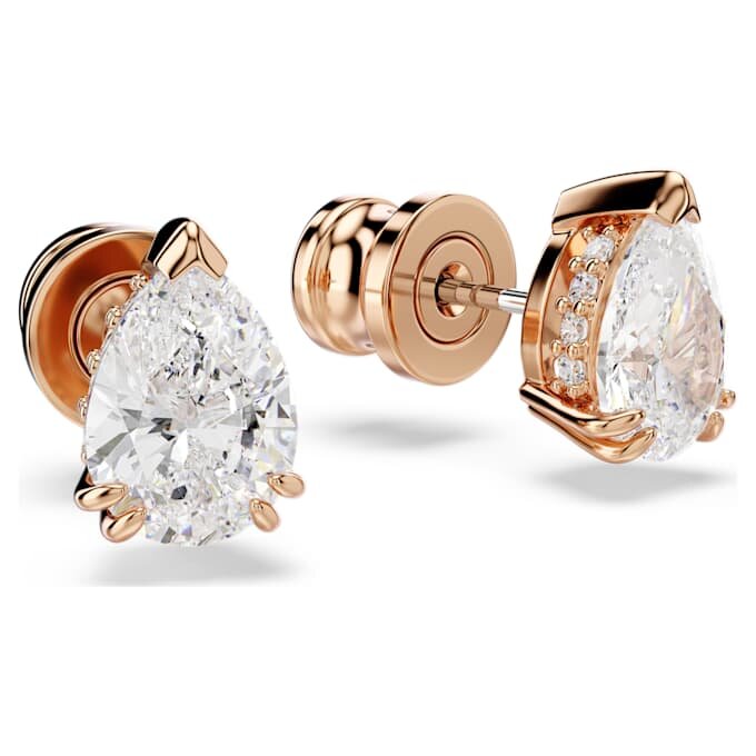 Stilla Stud Earrings Pear Cut, White, Rose Gold-Tone Plated Stilla Stud Earrings Pear Cut, White, Rose Gold-Tone Plated