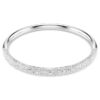 Sublima Bangle Snow Pavé, White, Rhodium Plated Sublima Bangle Snow Pavé, White, Rhodium Plated
