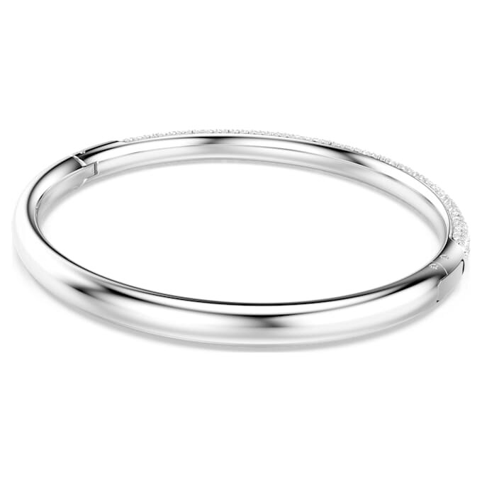 Sublima Bangle Snow Pavé, White, Rhodium Plated Sublima Bangle Snow Pavé, White, Rhodium Plated