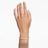 Sublima Bangle Snow Pavé, White, Rose Gold-Tone Plated