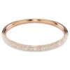 Sublima Bangle Snow Pavé, White, Rose Gold-Tone Plated