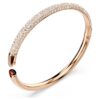 Sublima Bangle Snow Pavé, White, Rose Gold-Tone Plated