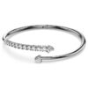Sublima Bangle White, Ruthenium Plated