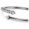Sublima Bangle White, Ruthenium Plated