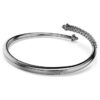 Sublima Bangle White, Ruthenium Plated