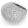 Sublima Cocktail Ring Large, White, Rhodium Plated