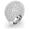 Sublima Cocktail Ring Large, White, Rhodium Plated