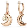 Sublima Drop Earrings Crystal Pearl, Asymmetrical Design, Moon, Multicolored, Rose Gold-Tone Plated Sublima Drop Earrings Crystal Pearl, Asymmetrical Design, Moon, Multicolored, Rose Gold-Tone Plated