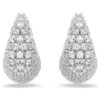 Sublima Earrings Large, White, Rhodium Plated