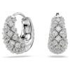 Sublima Earrings White, Rhodium Plated