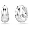 Sublima Earrings White, Rhodium Plated