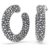Sublima Hoop Earrings Mixed Round Cuts, White, Rhodium Plated Sublima Hoop Earrings Mixed Round Cuts, White, Rhodium Plated