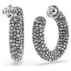 Sublima Hoop Earrings Mixed Round Cuts, White, Rhodium Plated Sublima Hoop Earrings Mixed Round Cuts, White, Rhodium Plated