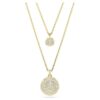 Sublima Layered Pendant White, Gold-Tone Plated Sublima Layered Pendant White, Gold-Tone Plated