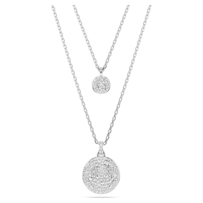 Sublima Layered Pendant White, Rhodium Plated Sublima Layered Pendant White, Rhodium Plated