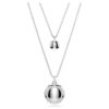 Sublima Layered Pendant White, Rhodium Plated Sublima Layered Pendant White, Rhodium Plated