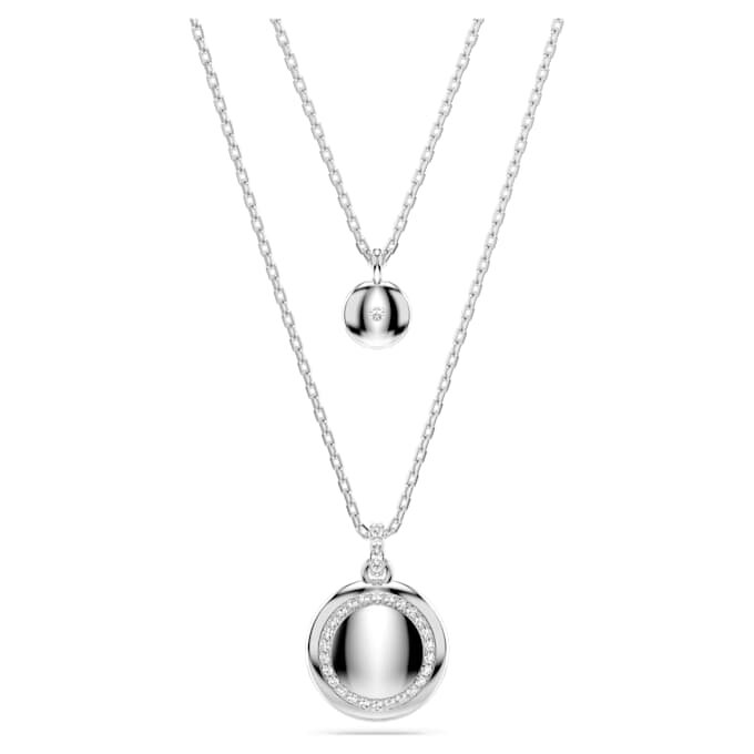 Sublima Layered Pendant White, Rhodium Plated Sublima Layered Pendant White, Rhodium Plated