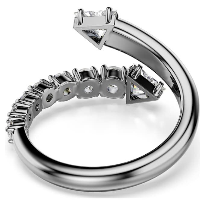 Sublima Open Ring Mixed Cuts, White, Ruthenium Plated Sublima Open Ring Mixed Cuts, White, Ruthenium Plated